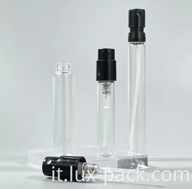Tasca vuota Mini cosmetico personalizzato Mini rotondo in plastica rotonda flacone per profumi in vetro spray